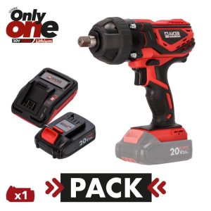 PACK LLAVE IMPACTO 20V ONLYONE + CARGADOR + BATERIA 20V 2AH ONLYONE AICER