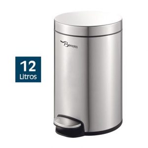 PAPELERA DE BAÑO 12 LITROS INOX BENOTTI