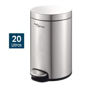 • Con pedal de apertura de metal. • Descenso progresivo. • Cierre sellado, a prueba de olores y anti-moho. • Tecnología hidráulica y desaceleración ultrasilenciosa. • Acero inoxidable de alta calidad, antihuellas y anticorrosión. • Color: gris metálico. • Capacidad: 20 litros. • Diámetro: 30.6 cm. • Alto: 46.5 cm.