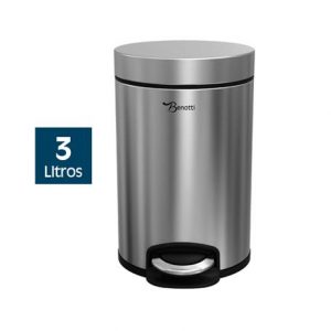 PAPELERA DE BAÑO 3 LITROS INOX BENOTTI