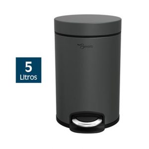 PAPELERA DE BAÑO 5 LITROS GRIS BENOTTI
